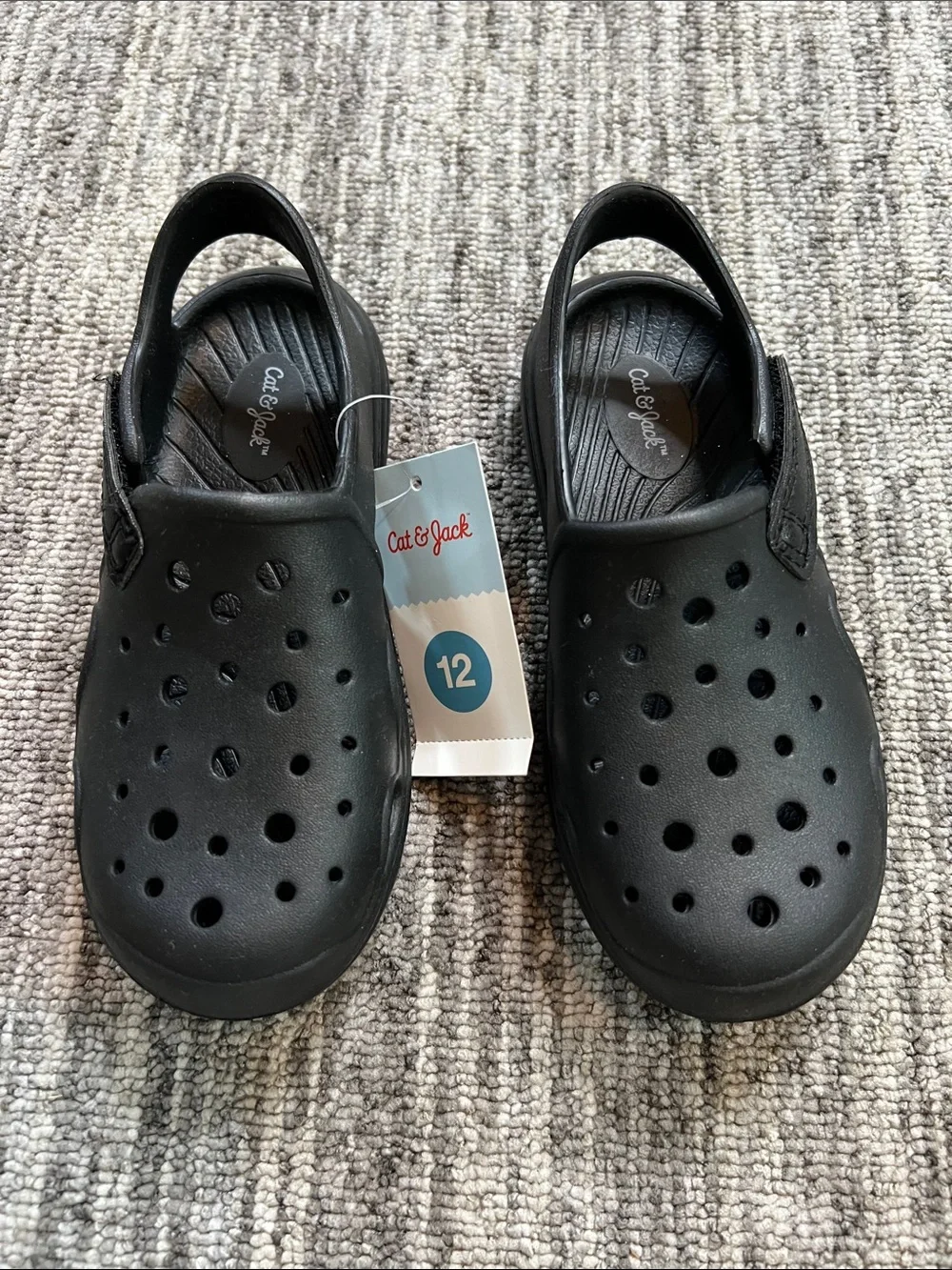 Cat & Jack Black Kids'  Clog Shoes Size 12